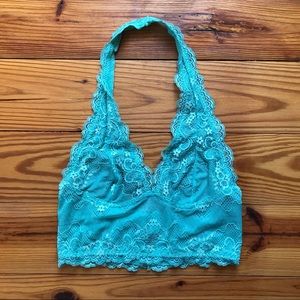 Wishlist Mint Teal Lace Halter Bralette, EUC, L